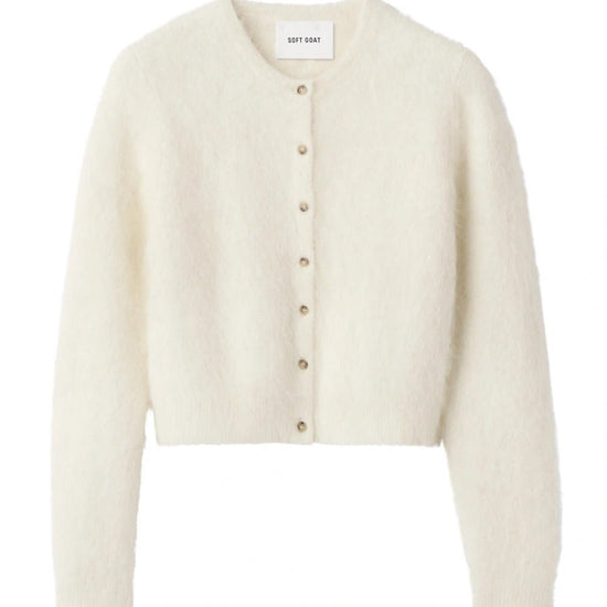 Young Ideas & Henmores -Alpaca Cardigan -Feather White -XS