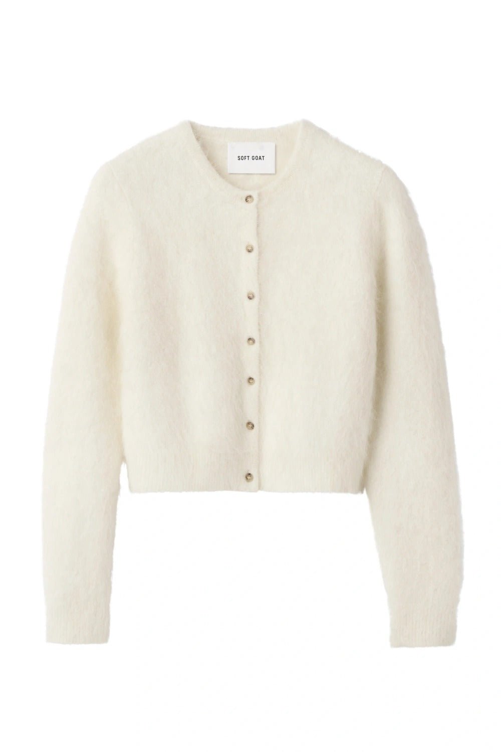 Young Ideas & Henmores -Alpaca Cardigan -Feather White -XS