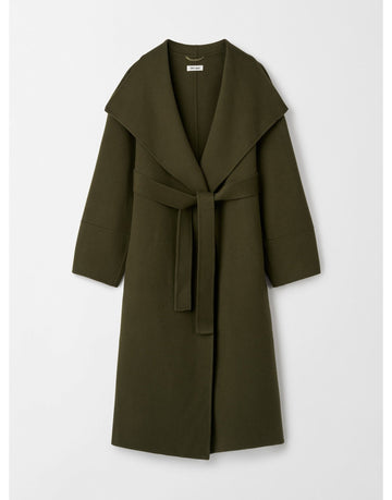 Young Ideas/Henmores - Cashmere Belted Long Coat - Olive - XS