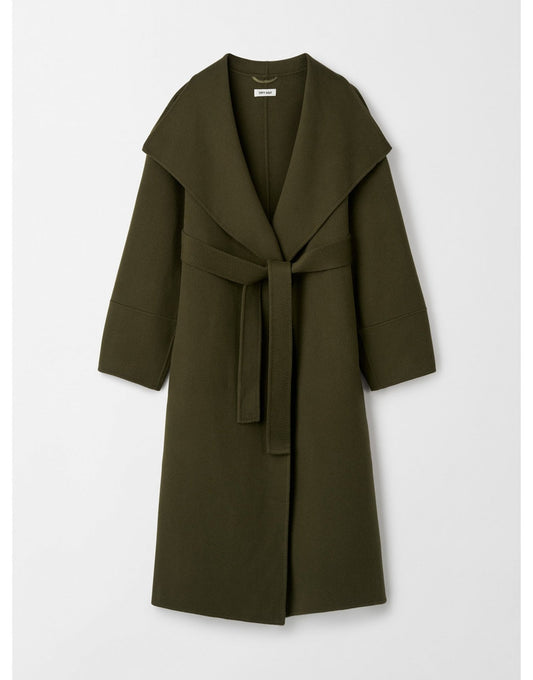 Young Ideas/Henmores - Cashmere Belted Long Coat - Olive - XS