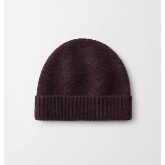 Young Ideas/Henmores - Cashmere Chunky Beanie - Midnight Plum - OS