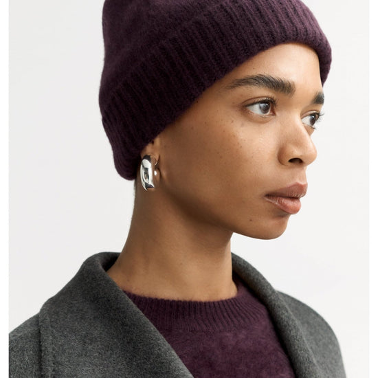 Young Ideas/Henmores - Cashmere Chunky Beanie - Midnight Plum - OS
