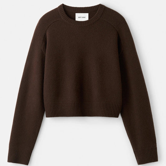 Young Ideas & Henmores -Cashmere Crew Neck Top -Mocha -XS