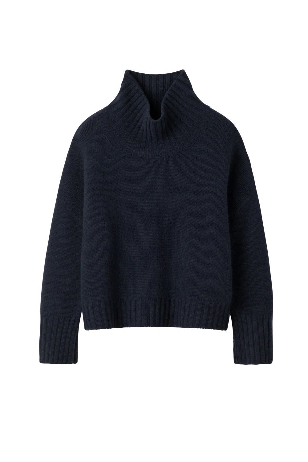 Young Ideas & Henmores -Cashmere Girlfriend Turtleneck -Navy -XS