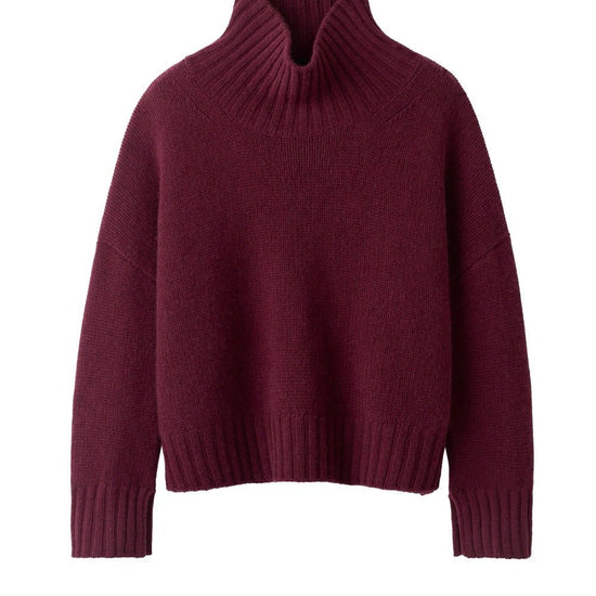 Young Ideas & Henmores -Cashmere Girlfriend Turtleneck -Bordeaux -XS