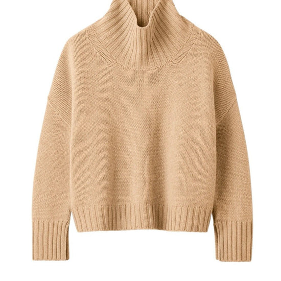 Young Ideas & Henmores -Cashmere Girlfriend Turtleneck -Camel -XS