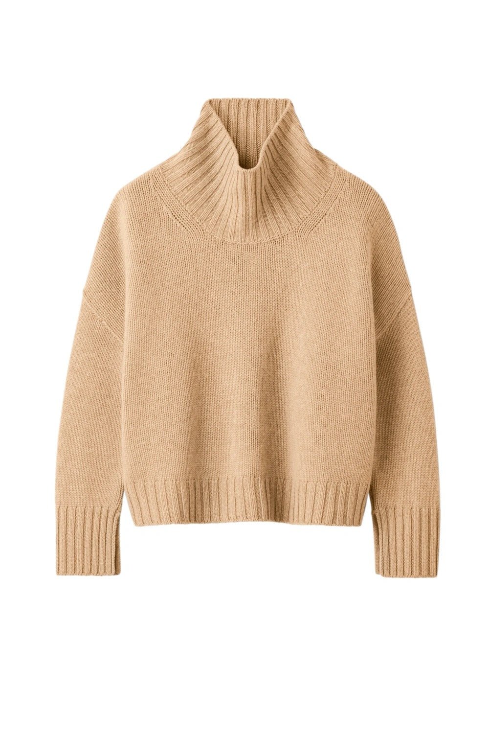 Young Ideas & Henmores -Cashmere Girlfriend Turtleneck -Camel -XS