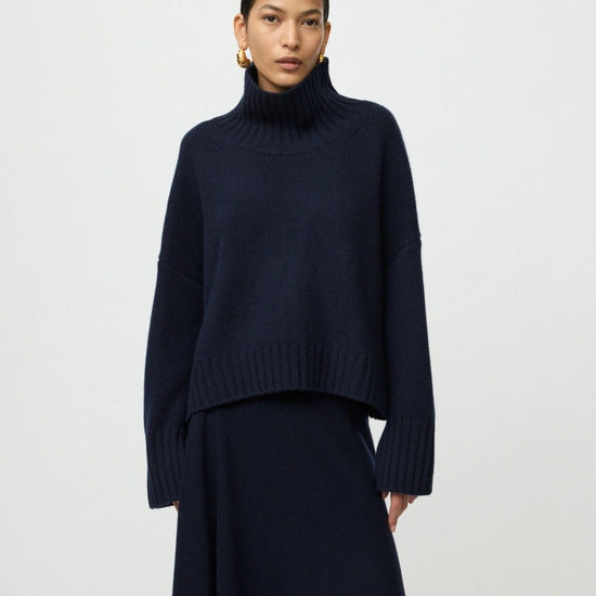 Young Ideas & Henmores -Cashmere Girlfriend Turtleneck -Bordeaux -XS
