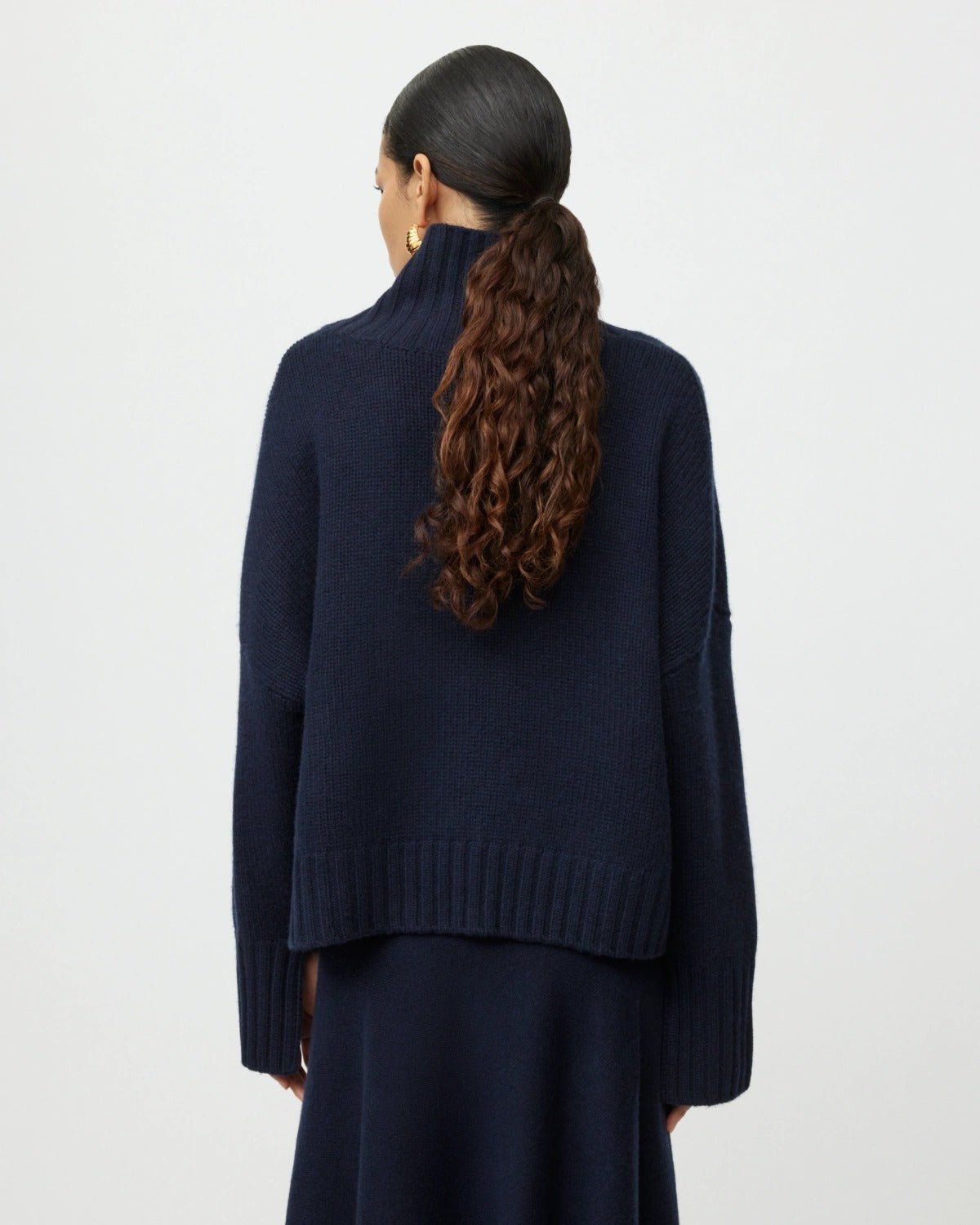 Young Ideas & Henmores -Cashmere Girlfriend Turtleneck -Bordeaux -XS