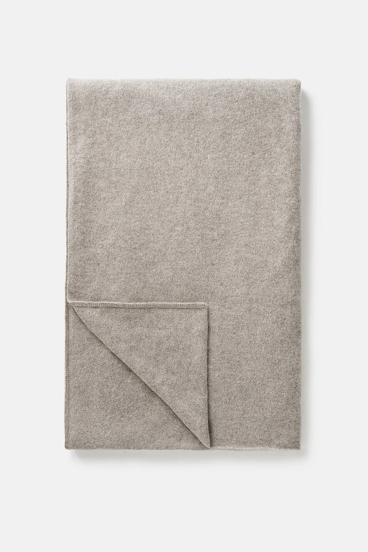 Young Ideas & Henmores -Cashmere Knitted Scarf -Grey/Beige -OS