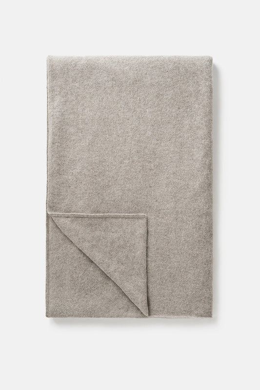 Young Ideas & Henmores -Cashmere Knitted Scarf -Grey/Beige -OS