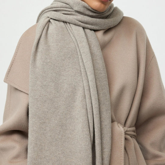 Young Ideas & Henmores -Cashmere Knitted Scarf -Grey/Beige -OS