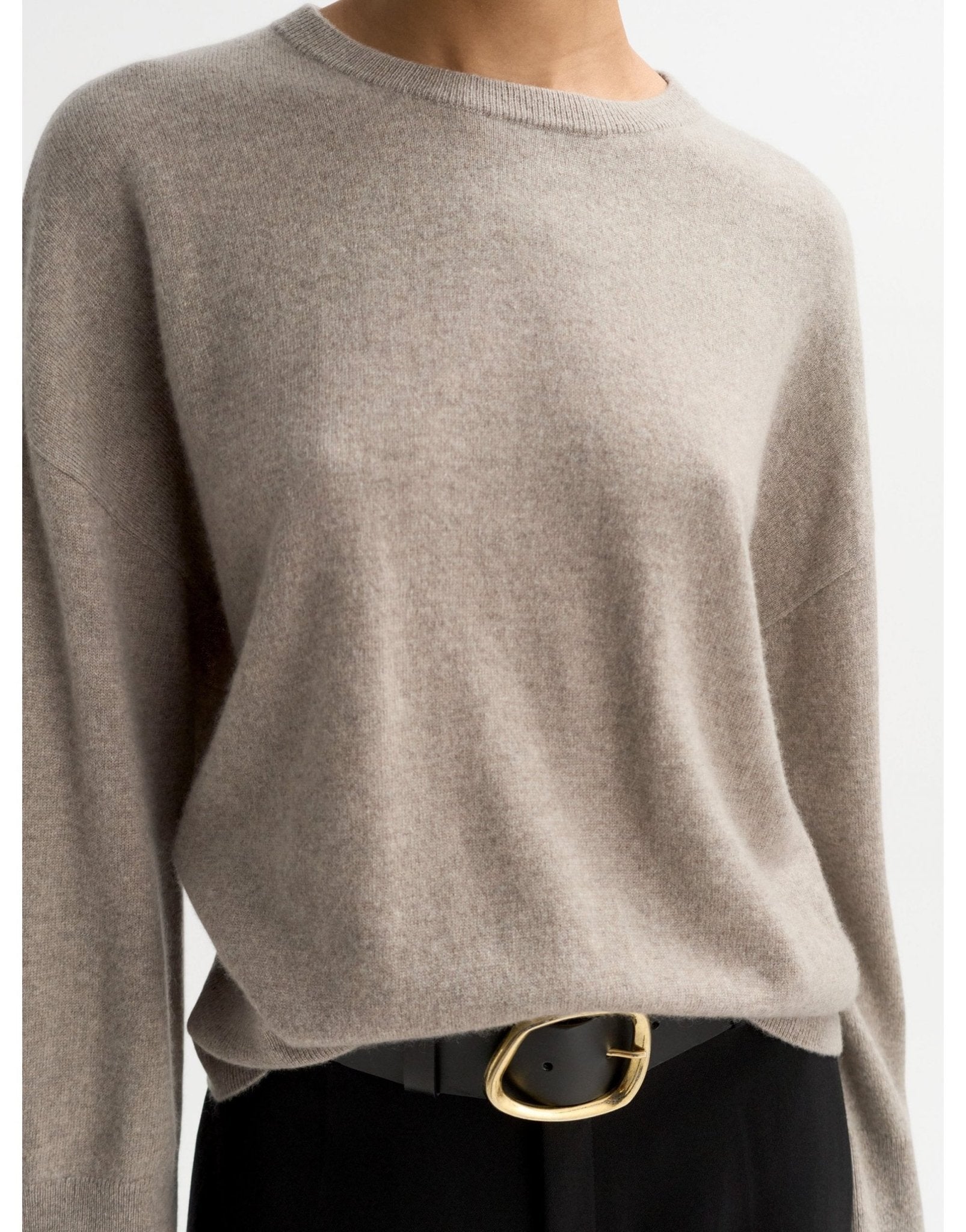 Young Ideas/Henmores - Cashmere Regular Fit Crew Neck Jumper - Greige - S