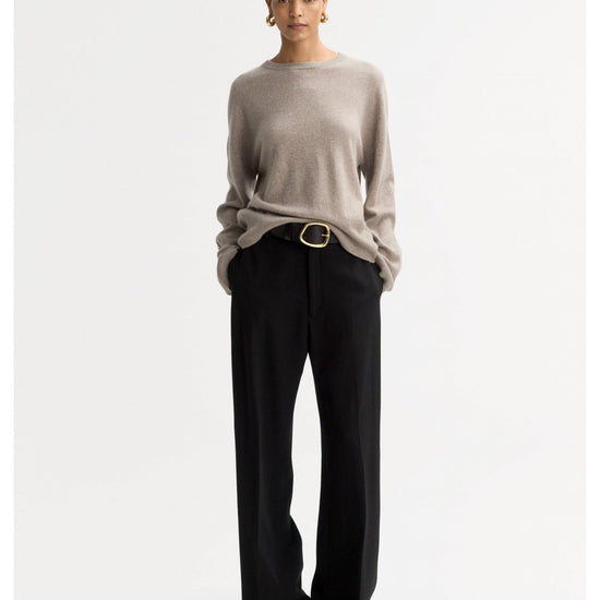 Young Ideas/Henmores - Cashmere Regular Fit Crew Neck Jumper - Greige - S