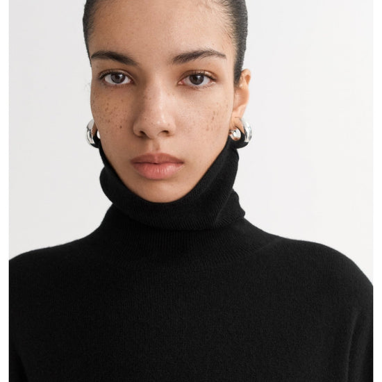 Young Ideas/Henmores - Cashmere Regular Fit Turtleneck - Black - S