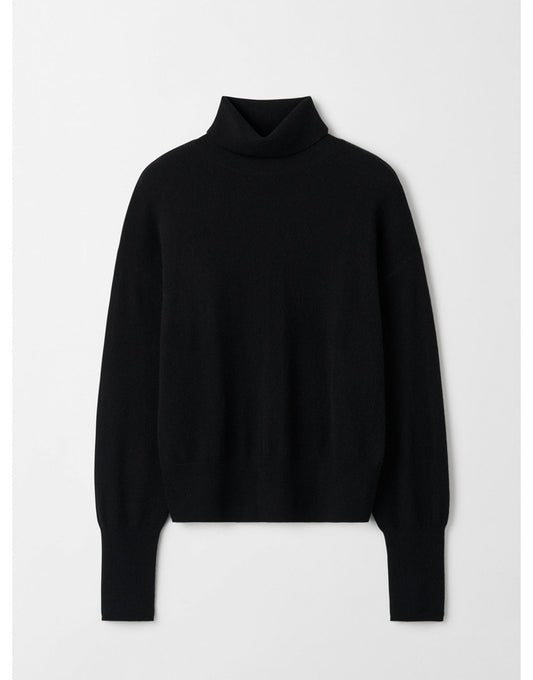 Young Ideas/Henmores - Cashmere Regular Fit Turtleneck - Black - S