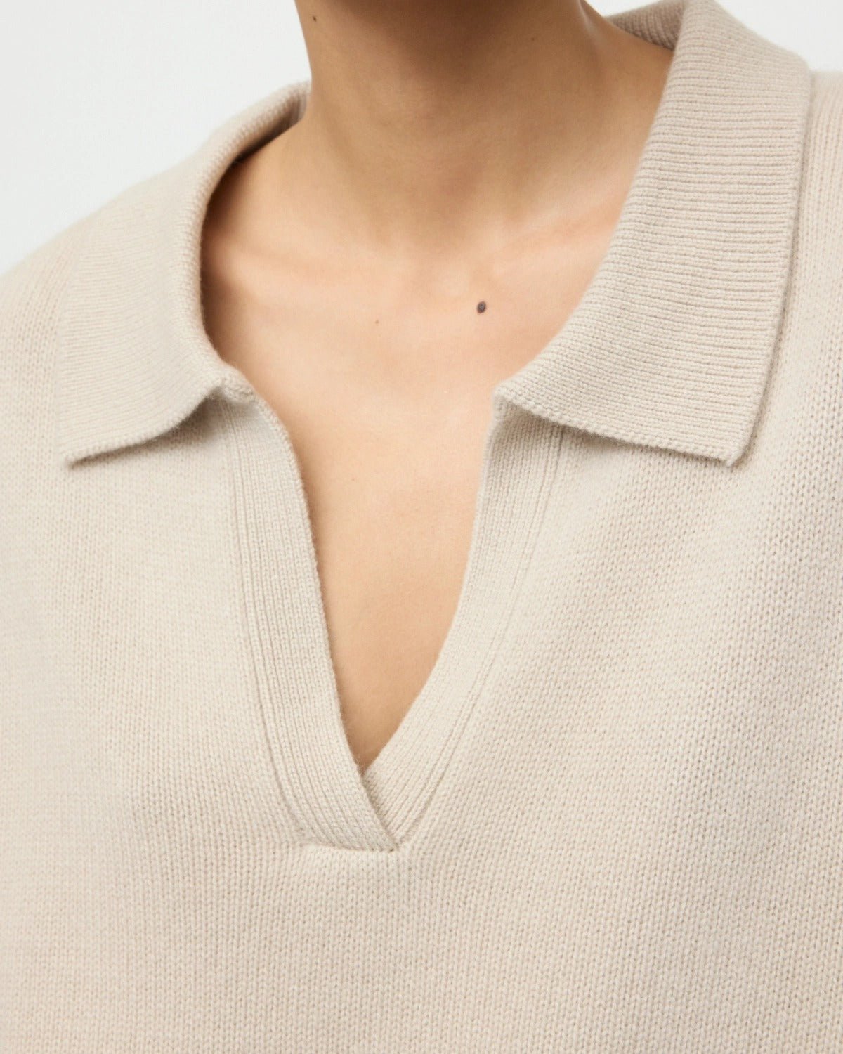 Young Ideas & Henmores -Relaxed Fit Polo Shirt -Chalk -XS