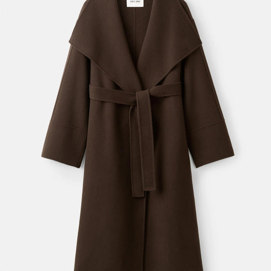 Young Ideas & Henmores -Wool Cashmere Long Coat -Mocha -S