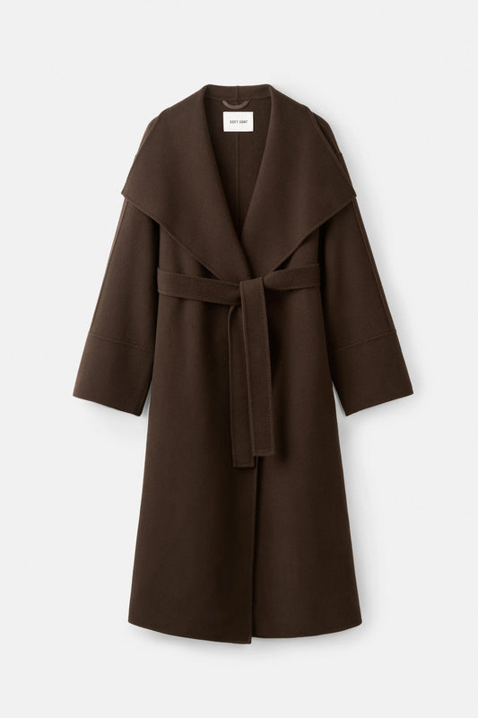Young Ideas & Henmores -Wool Cashmere Long Coat -Mocha -S