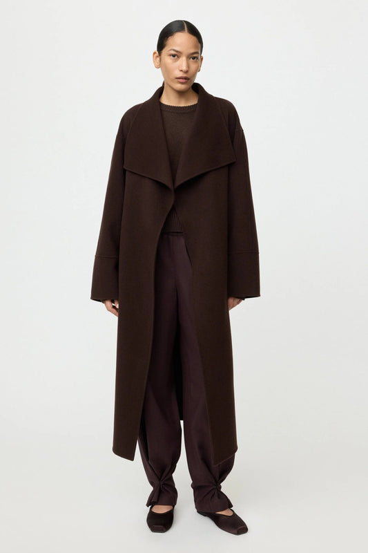 Young Ideas & Henmores -Wool Cashmere Long Coat -Mocha -S