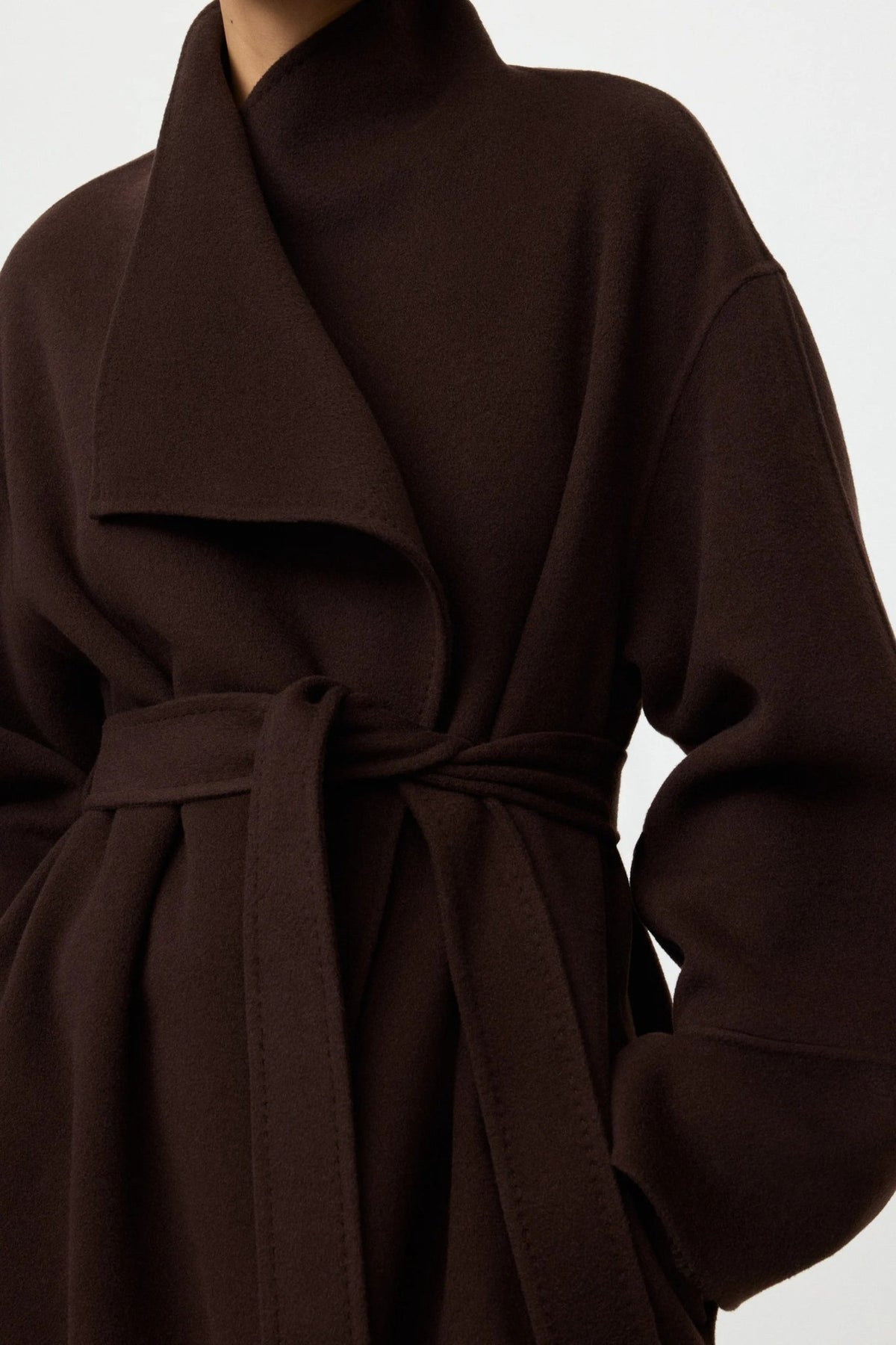 Young Ideas & Henmores -Wool Cashmere Long Coat -Mocha -S