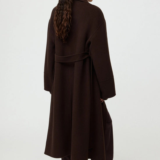 Young Ideas & Henmores -Wool Cashmere Long Coat -Mocha -S