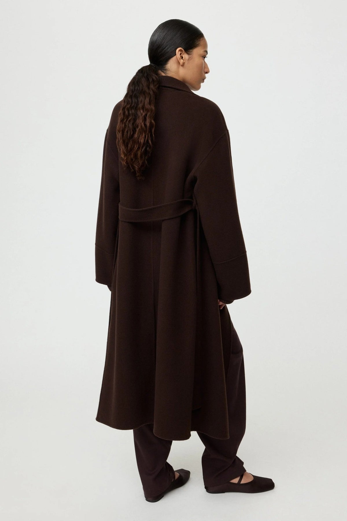 Young Ideas & Henmores -Wool Cashmere Long Coat -Mocha -S