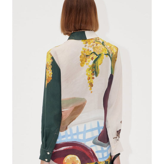 Young Ideas/Henmores - Lemons On A Plate Shirt - Brown Multi - XS