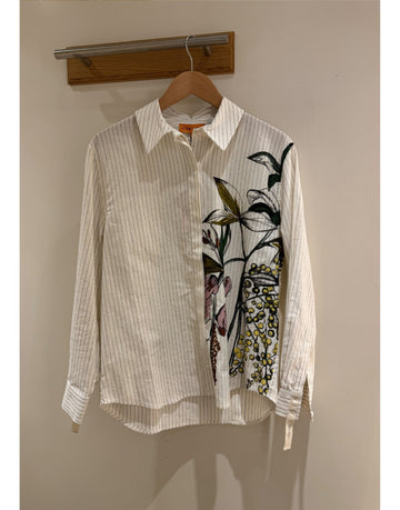 Young Ideas/Henmores - Mimosa Stripe Shirt - White Stripe - S