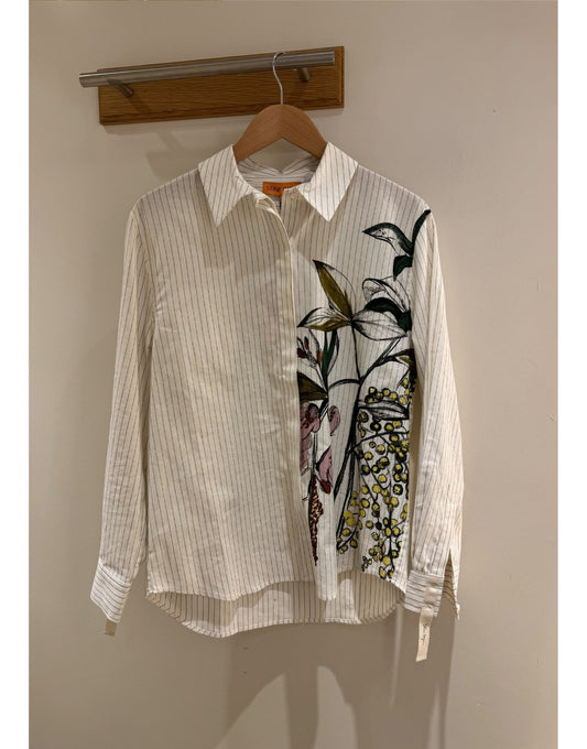 Young Ideas/Henmores - Mimosa Stripe Shirt - White Stripe - S