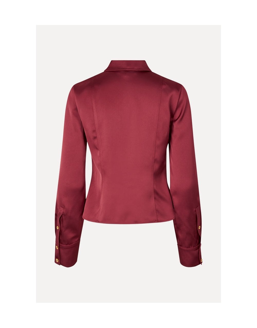 Young Ideas/Henmores - Shane Satin Button Up Shirt - Raspberry - XS