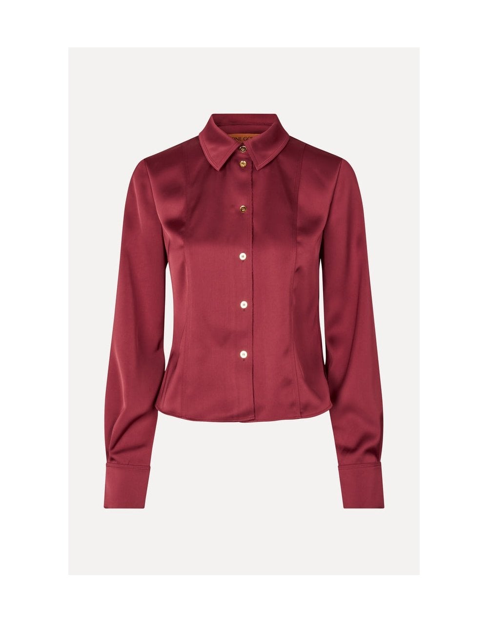 Young Ideas/Henmores - Shane Satin Button Up Shirt - Raspberry - XS