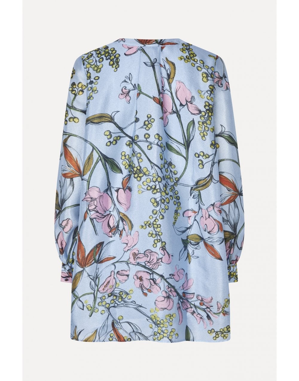 Young Ideas/Henmores - Spring Mimosa Flying Florals Mini Dress - Blue Floral - XS