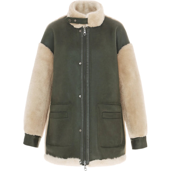 Young Ideas & Henmores -Bomber Jacket -Khaki/Cream -XS