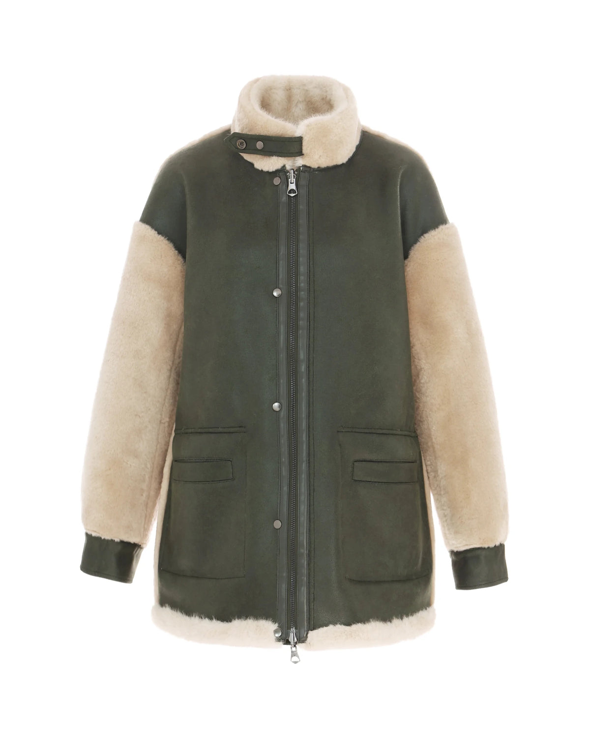 Young Ideas & Henmores -Bomber Jacket -Khaki/Cream -XS