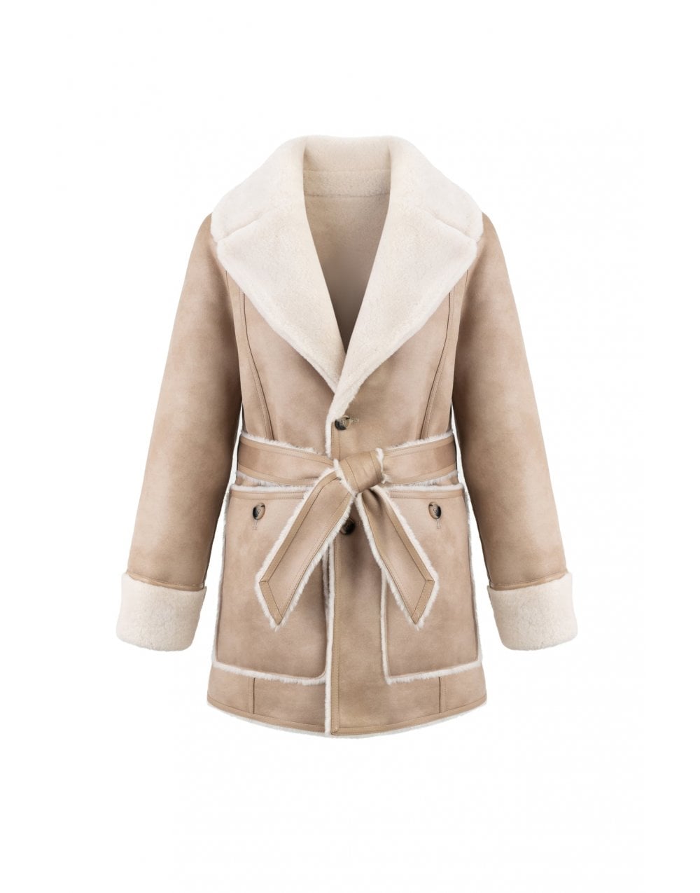 Young Ideas/Henmores - Reversible Belted 3/4 Length Coat - Navy - XS