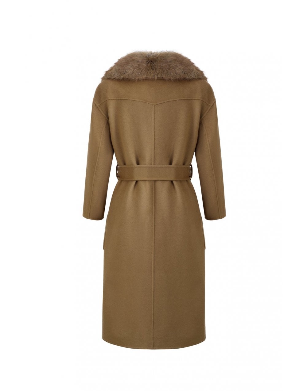 Young Ideas/Henmores - Reversible Fur Collar Coat - caramel - S