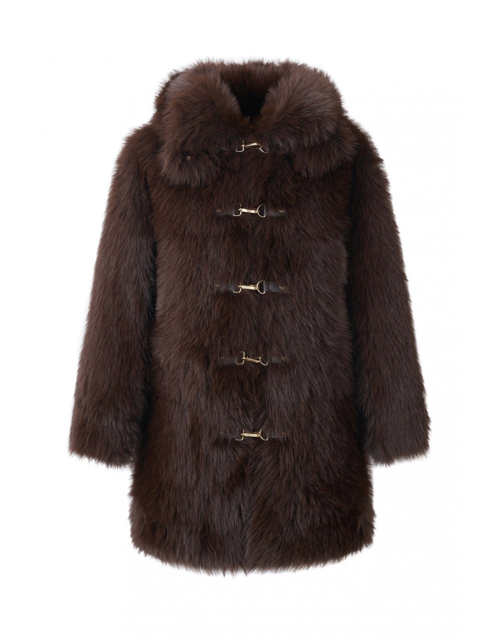 Young Ideas/Henmores - Shaggy Reversible Coat - Chocolate - XS