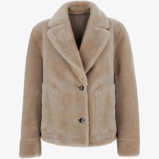 Young Ideas & Henmores -Short Reversible Jacket -Taupe/Cream -XS
