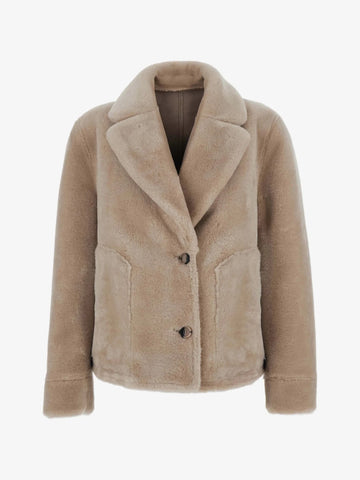 Young Ideas & Henmores -Short Reversible Jacket -Taupe/Cream -XS