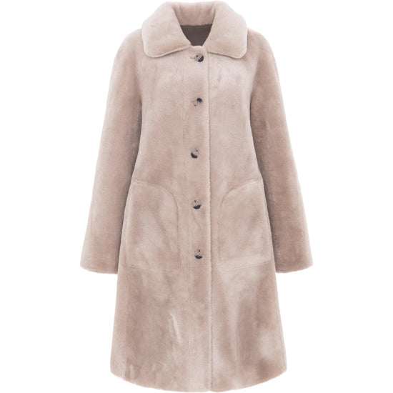 Young Ideas & Henmores -Swing Coat -Taupe/Cream -XS