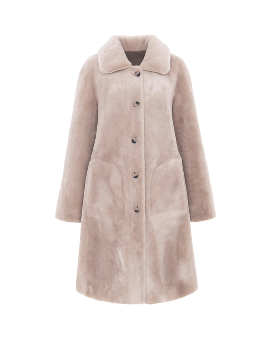 Young Ideas & Henmores -Swing Coat -Taupe/Cream -XS