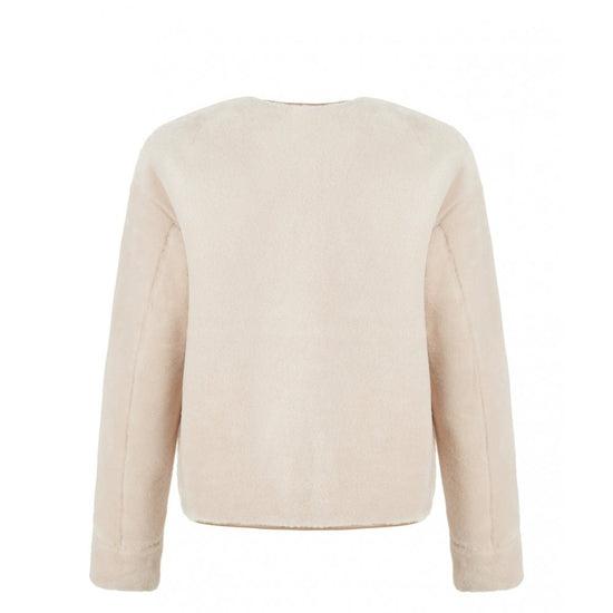 Young Ideas/Henmores - V Neck Reversible Short Jacket - Rice - XS