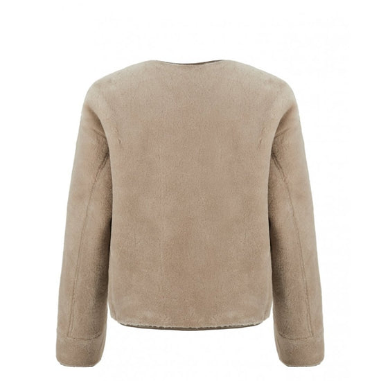 Young Ideas/Henmores - V Neck Reversible Short Jacket - Rice - XS