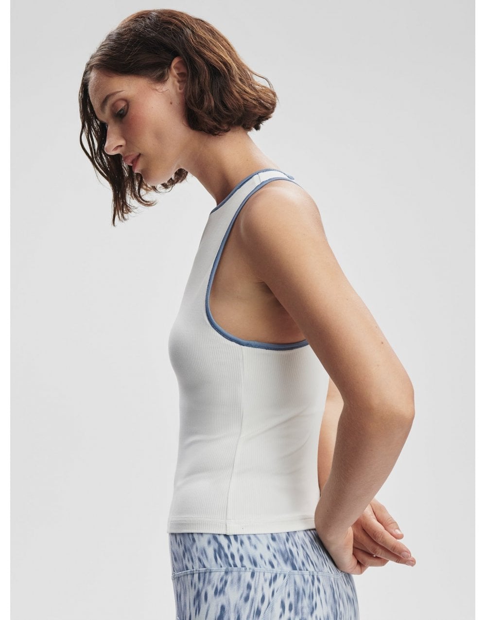 Young Ideas/Henmores - Agneta Performance Tank Top - White/Blue Rain - XS