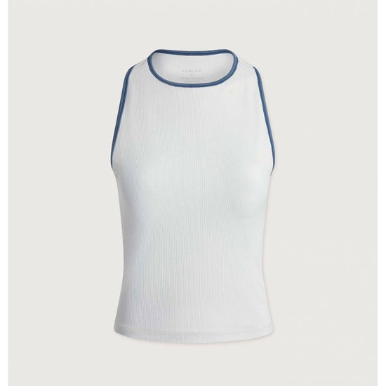 Young Ideas/Henmores - Agneta Performance Tank Top - White/Blue Rain - XS