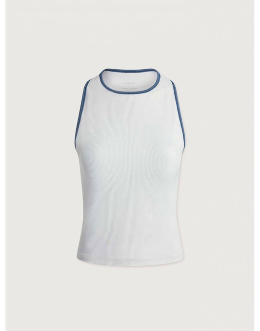 Young Ideas/Henmores - Agneta Performance Tank Top - White/Blue Rain - XS