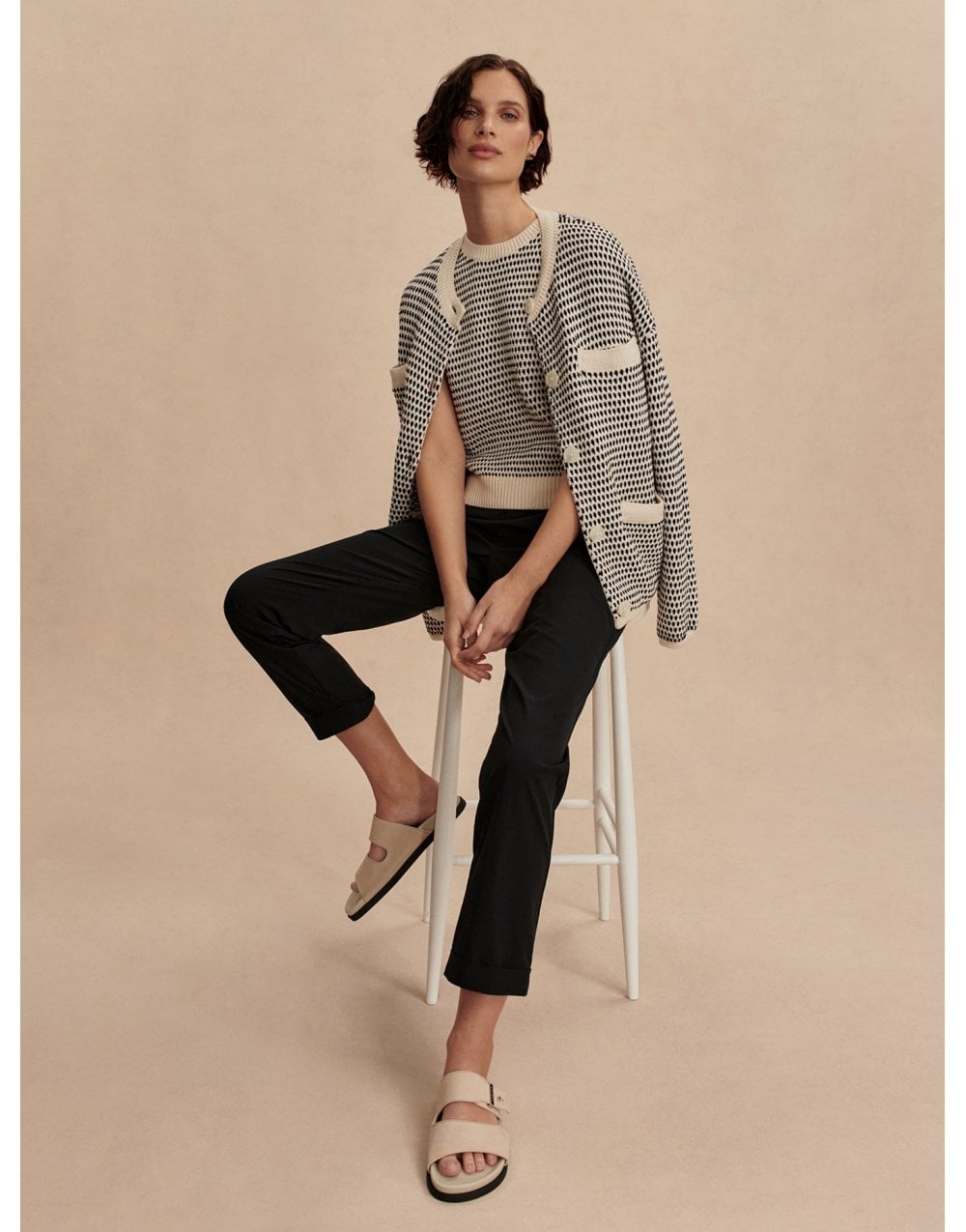 Young Ideas/Henmores - Alana Slim Tapered Cuff 27 Trousers - Black - XS