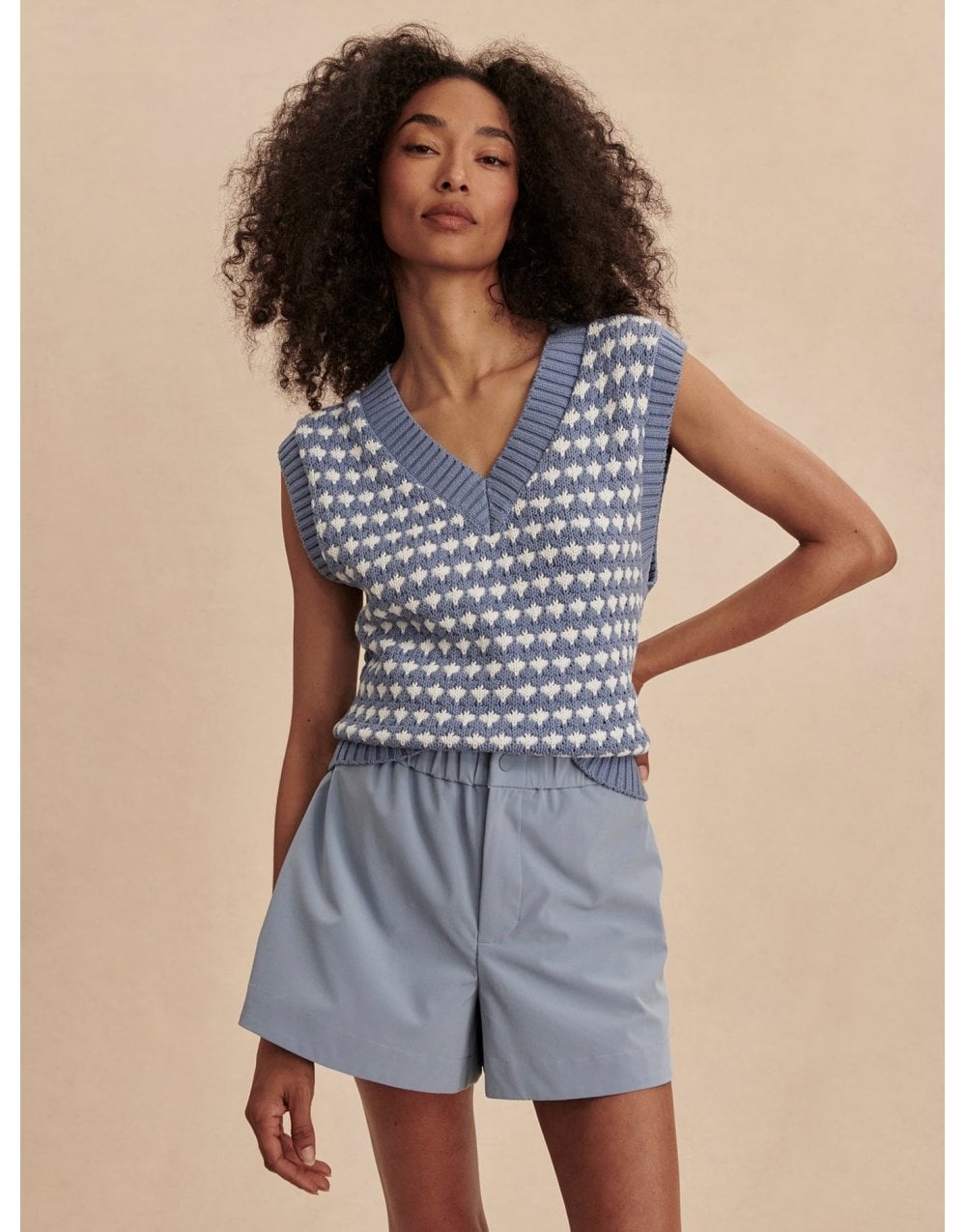 Young Ideas/Henmores - Antonella Knitted Vest - Infinity Blue - XS