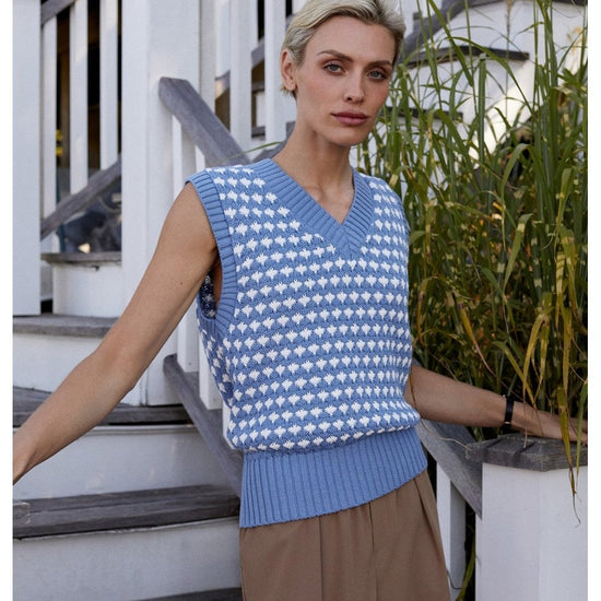 Young Ideas/Henmores - Antonella Knitted Vest - Infinity Blue - XS